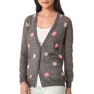 Madewell Fairweather Double Dot Cardigan Sweater